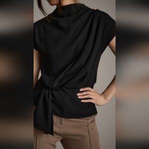 Zara Black Draped Top